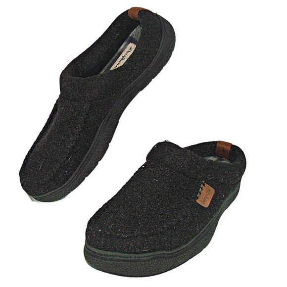 Dearfoams Indoor Outdoor Slippers Mens Memory Foam Charcoal Gray Size US 9-10 - Picture 1 of 12